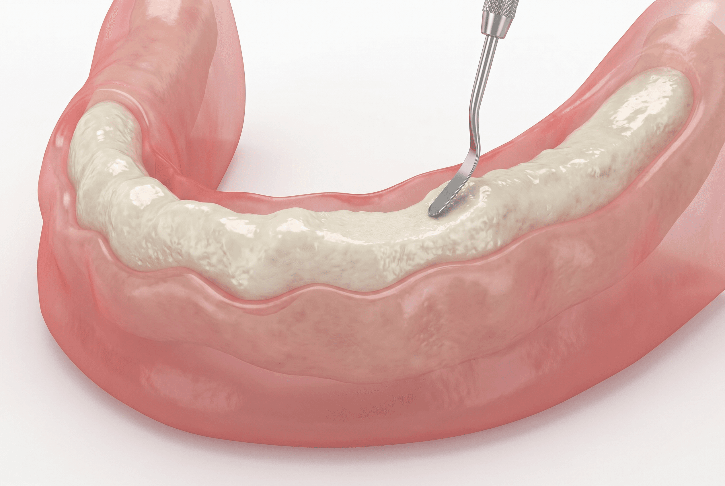 Educational illustration showing alveoloplasty