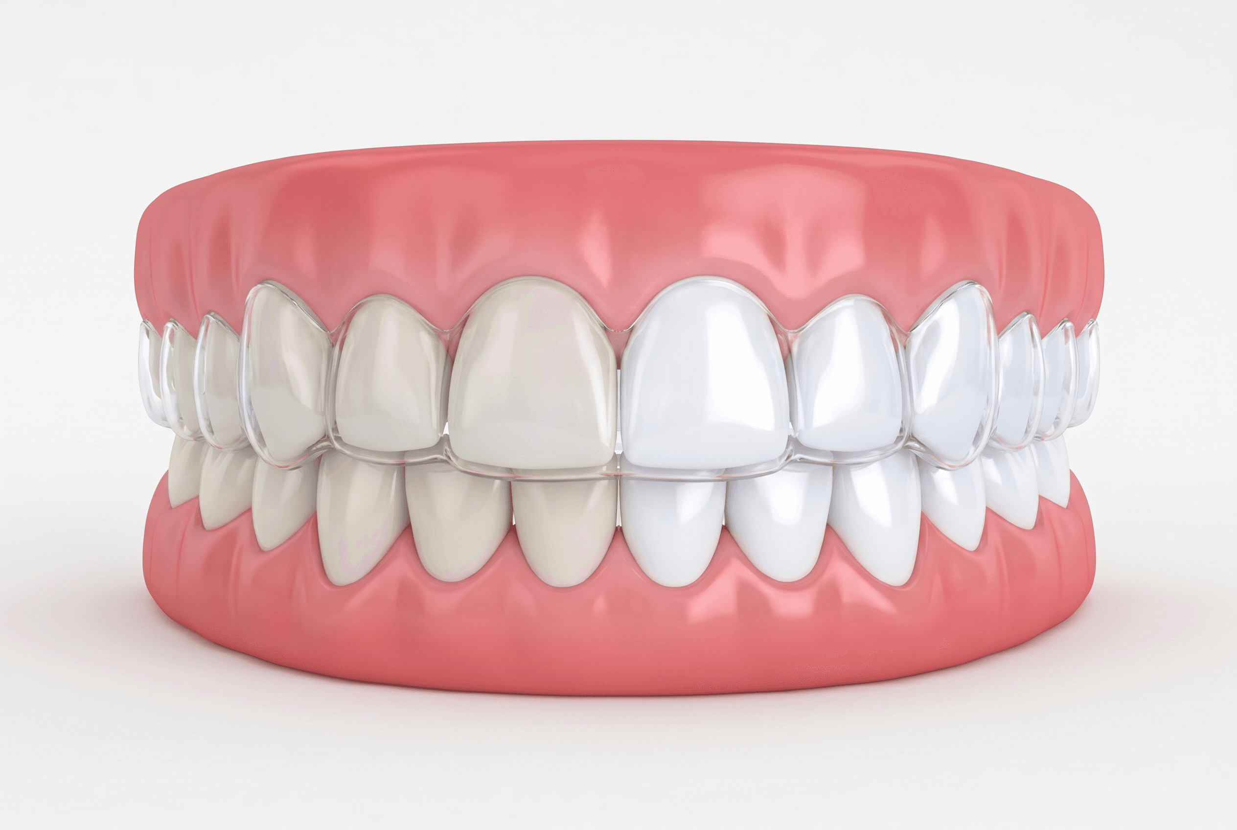 Educational illustration showing teeth whitening