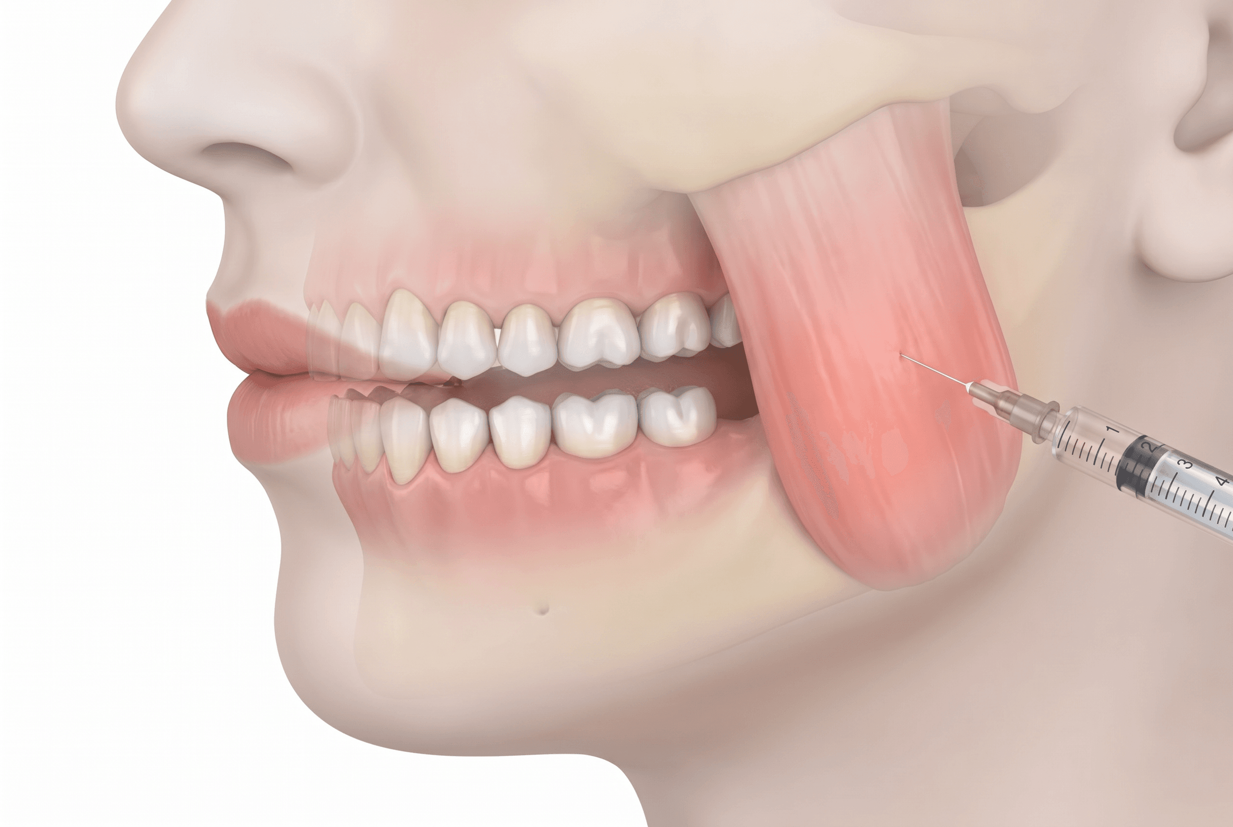 Educational illustration showing trigger point injections